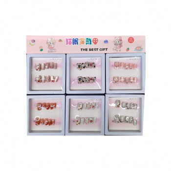 Набор для маникюра арт. 805205/MY-1897 Ногти накладные короткие ассорти 1шт. в кор. (12 шт.)