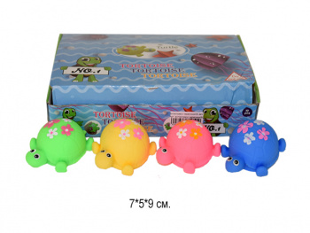 Антистресс арт. 710514 Черепаха цветочки в пак. (12 шт.) шоубокс+