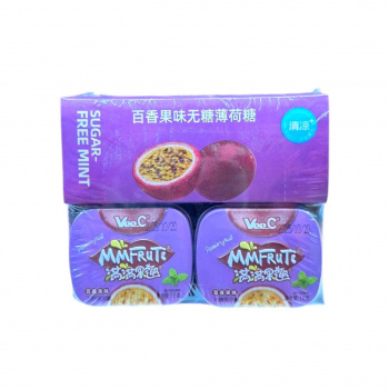 Конфета арт. 762279-2/ Драже мятное без сахара "Маракуйя" 16 г 12 шт. в кор.*