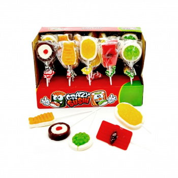 Конфета арт. 420727 Карамель на палочке "Суши" 15 г 30 шт. в открытой кор.*