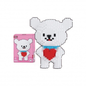 Конструктор арт. 5091 Микро Собака белая с сердцем 1597 дет. в кор.|