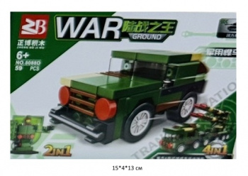 Конструктор арт. 8088D Военная техника 59 дет. в кор.•