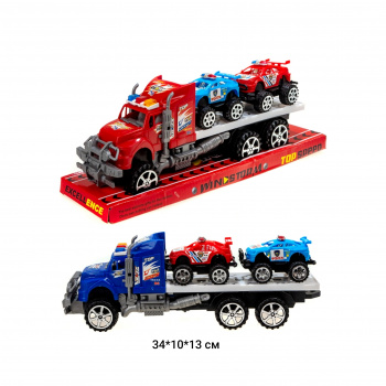 Машина инерц. арт. 9040-6 Автовоз с машинами полиции цвета микс колпак 35*9*12
