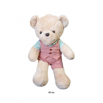 им Медведь арт. NX099-3 Светлый В шортах с жилеткой 60 см в пак._